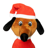 Dachshund Santa Christmas Plush Dog Toy