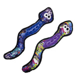Funky Canvas Snake Plush Squeaky Dog Toy