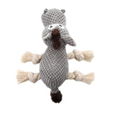 Corduroy Hippo Rope Plush Dog Toy