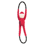 ZippyPaws Holiday RopeTugz Santa Squeaker Dog Toy with Rope