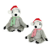 Sloth Christmas Plush Dog Toy