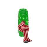 Christmas Green Tyre with Durable Tug Tope Tough Dog Toy