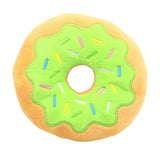 Donut Plush Dog Toy with Squeaker