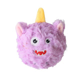Squeaky Plush Interactive Monster Ball Dog Toy