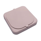 Back view of mauve Geometric Slow Feeder Enrichment Bowl showing non-slip base design for secure and easy feeding.