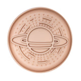 Beige Planet Slow Feeder Bowl with raised texture to encourage licking, slow feeding, and stress relief for dogs.