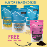 Dog treat bundle baked cookies and free emu meal enricher nutritious treats for healthy dogs