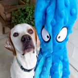 Plush Squeaky Crinkle Octopus Dog Toy
