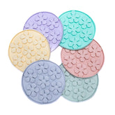 Flowers Slow Feeder Enrichment Bowls in pastel colors with textured flower design promoting slow eating and mental stimulation.
