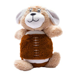 Football Bear Plush Dog Toy