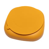 Mustard Wave Ripple Feeder Bowl with secure lid for prepping meals, freezing treats, and long-lasting enrichment for dogs.