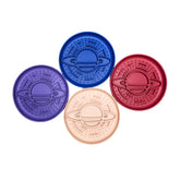 Planet Slow Feeder Bowls in assorted colors featuring Saturn design for dogs promoting slow feeding and enrichment play.