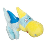 Plush Dinosaur Dog Toy with Rubber Chew