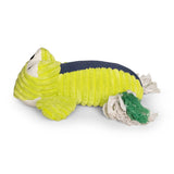 Frog Rope Legs Plush Squeaky Dog Toy