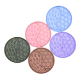 Whale Wave Slow Feeder Bowls in assorted pastel colors featuring whale and honeycomb design for dog enrichment feeding.