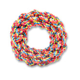 Wreath grip rope durable dog toy colorful dog rope toy for chewing and tug play