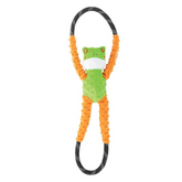 Zippy Paws RopeTugz tree frog squeaker dog toy durable rope tug toy for interactive play