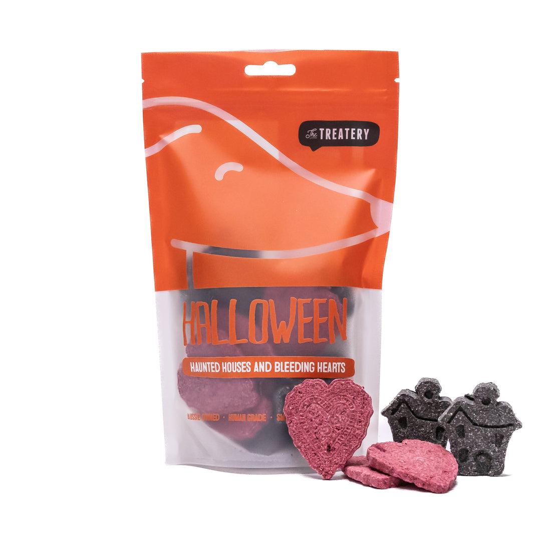 Haunted Houses and Bleeding Hearts Halloween Baked Cookies Dog Treats │Limited Edition