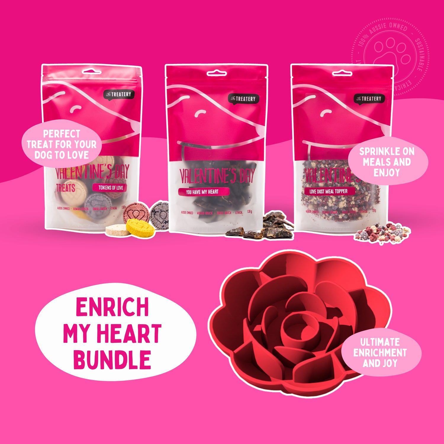 Enrich My Heart Valentines Dog Treat Bundle (SAVE $17)