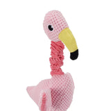 Flamingo with Bungee Neck Plush Dog Toy