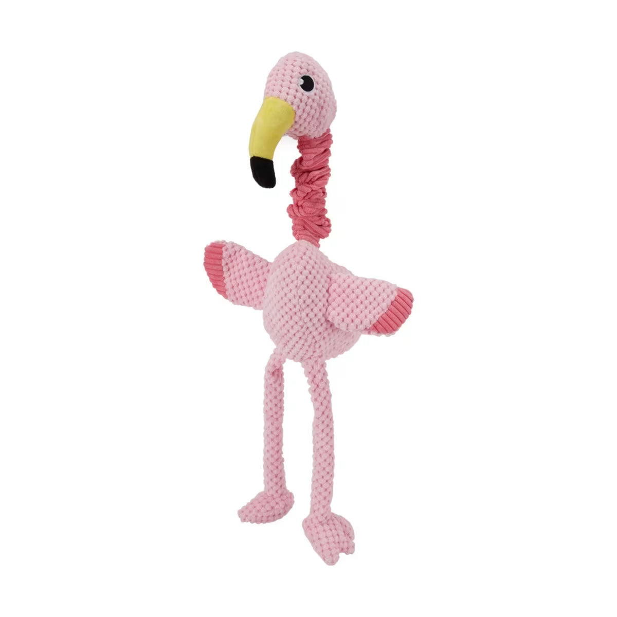 Flamingo with Bungee Neck Plush Dog Toy