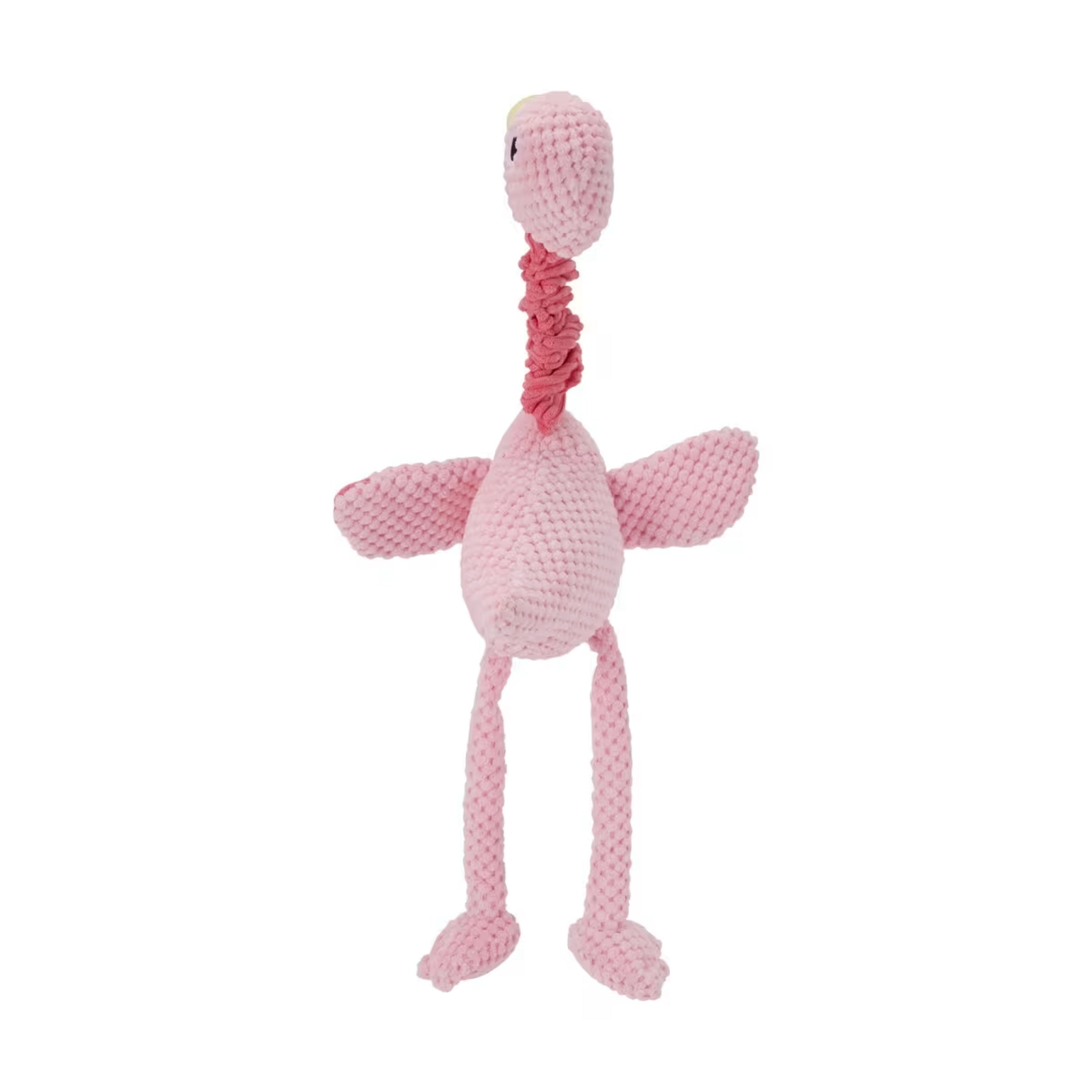 Flamingo with Bungee Neck Plush Dog Toy