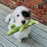 Canvas Crocodile Plush Dog Toy