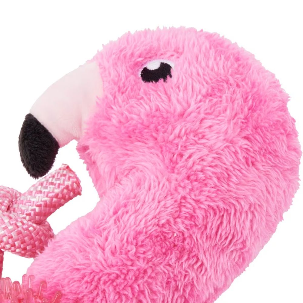 Spike Flamingo Durable Plush Dog Toy
