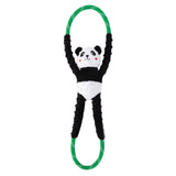 Zippy Paws RopeTugz Panda Squeaker Dog Toy with Rope