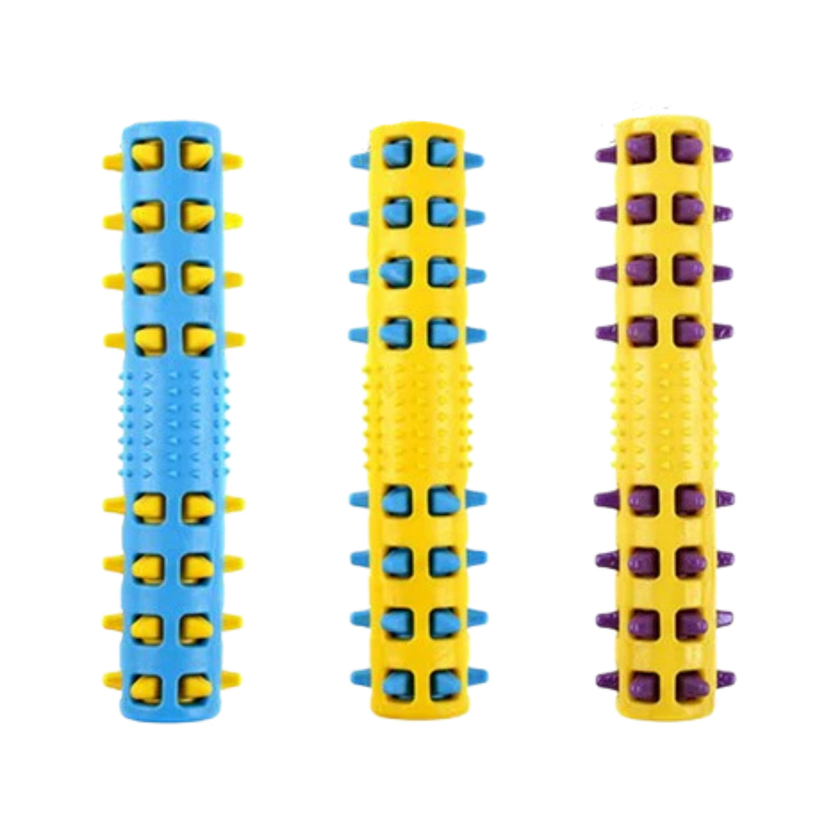 Rubber Spike Fetch Stick Dog Toy