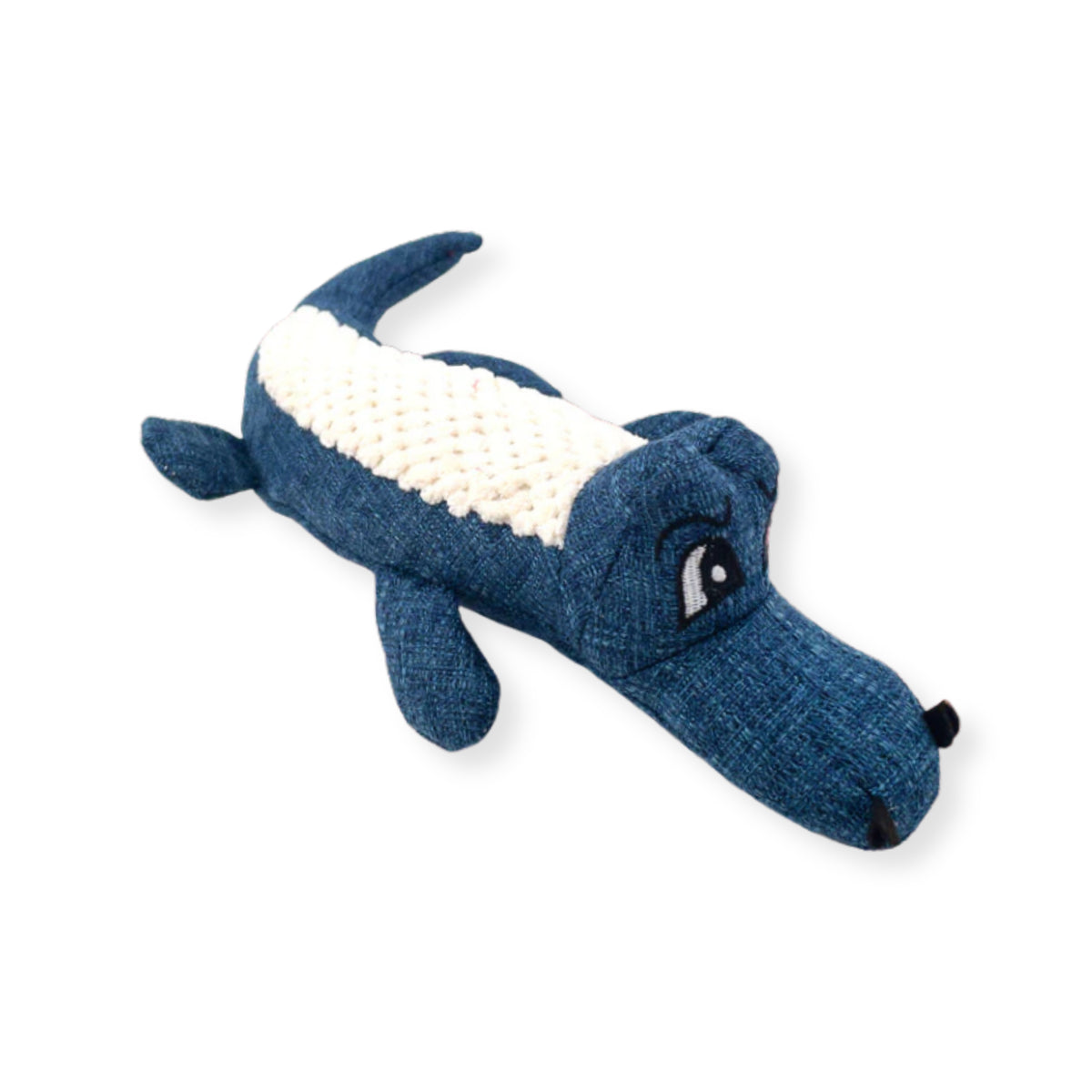Canvas Crocodile Plush Dog Toy