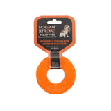 Scream Xtreme Tough Treat Tyre Dog Toy - Orange