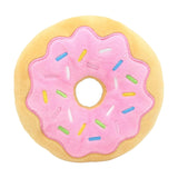 Donut Plush Dog Toy with Squeaker