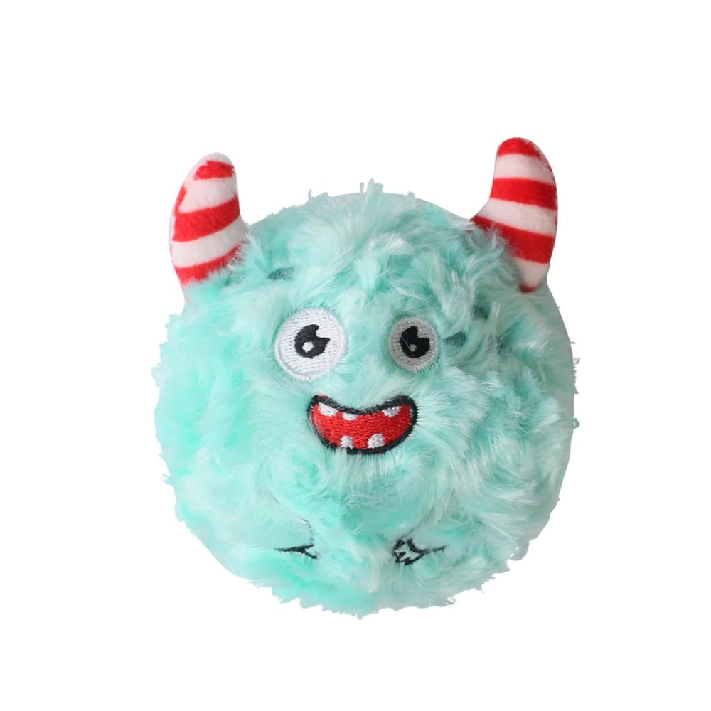 Squeaky Plush Interactive Monster Ball Dog Toy