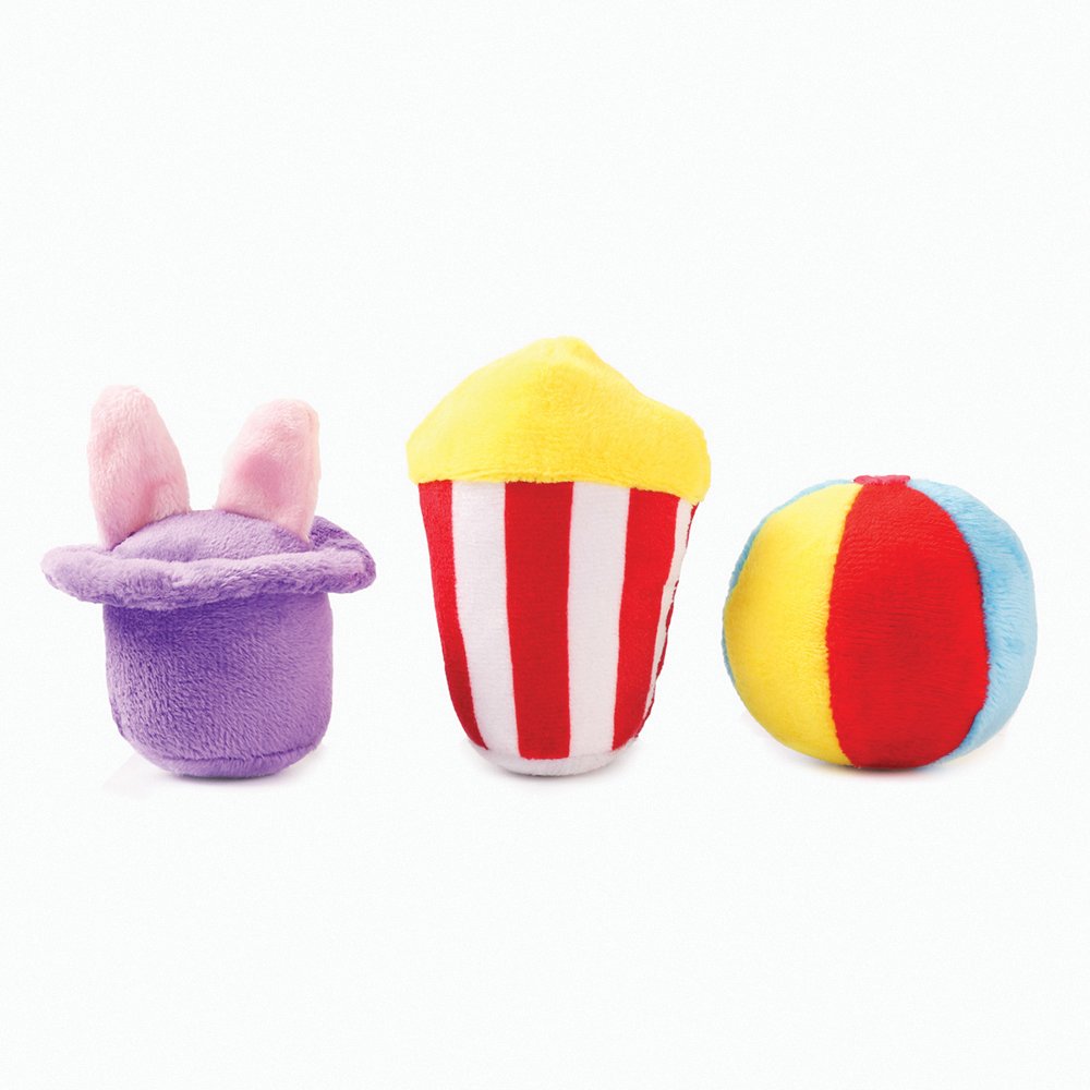 HugSmart Puzzle Hunter – Happy Circus Squeaky Puzzle Plush Dog Toy | 2-in-1 Hide and Seek Activity Toys
