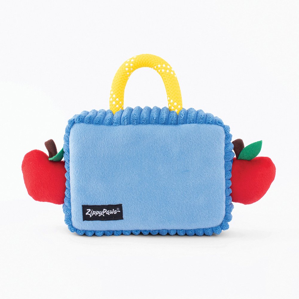 ZippyPaws Zippy Burrow Lunchbox with Apples | 2-in-1 Hide and Seek Interactive Dog Toy