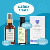 Allergy attack dog bundle with hemp seed oil colloidal silver and synbiotic gut health powder for dogs