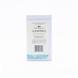 Australian made organic pet dental supplement tin with product and company information