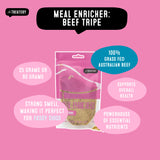 Beef tripe for dogs grass fed protein meal topper supports overall health