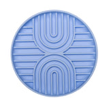 Blue Double Rainbow Slow Feeder Enrichment Bowl for dogs to promote slow feeding.