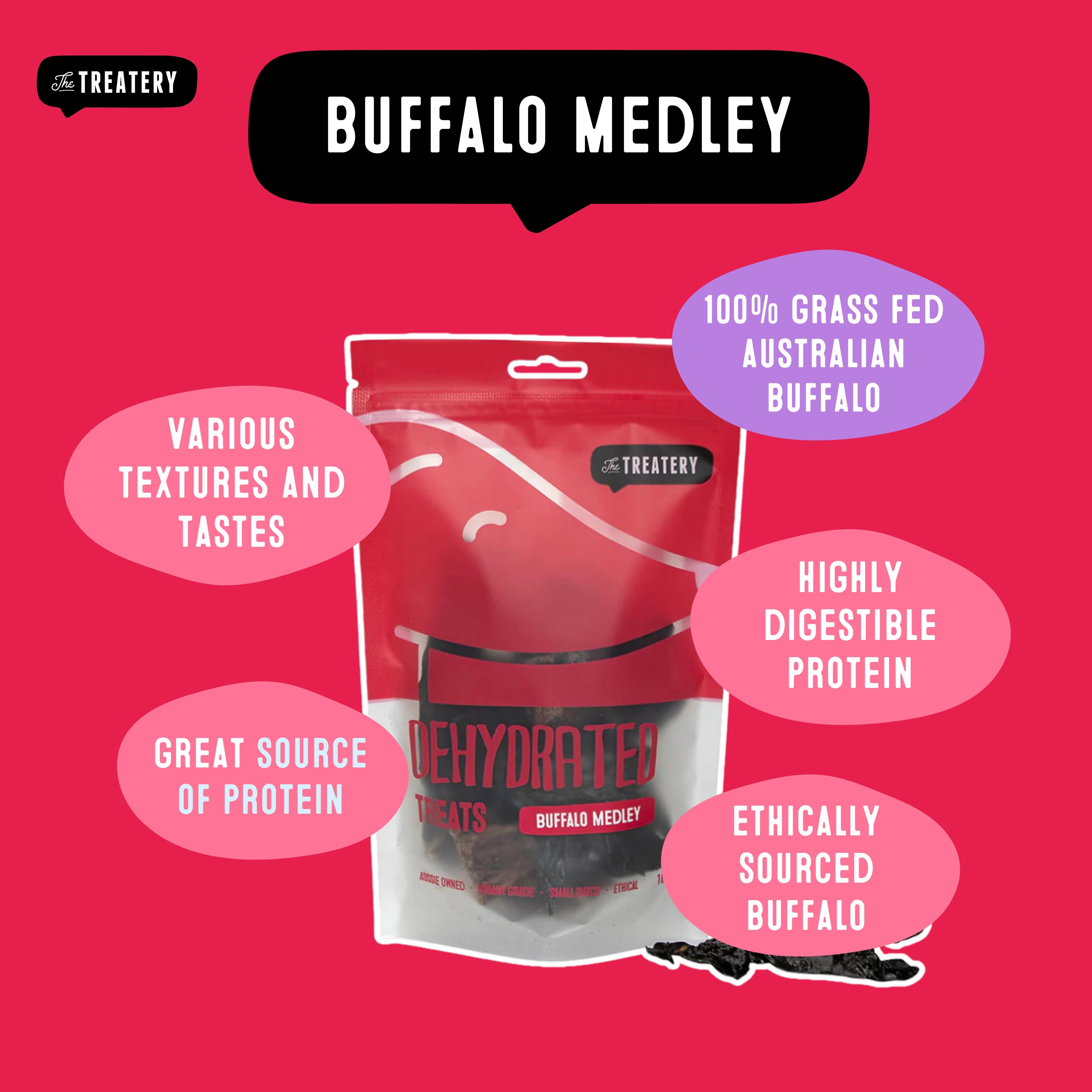 Buffalo treats for dogs high protein ethically sourced and easy to digest