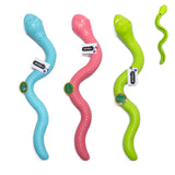 Colorful snake treat dispenser toys for dogs fun squeaky treat dispensing toy for interactive play