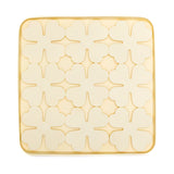 Cream-colored Flower Slow Feeder Bowl with raised floral pattern for interactive feeding and portion control in dogs.