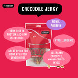 Dehydrated crocodile treats for dogs high protein hypoallergenic snack made from Australian crocodile