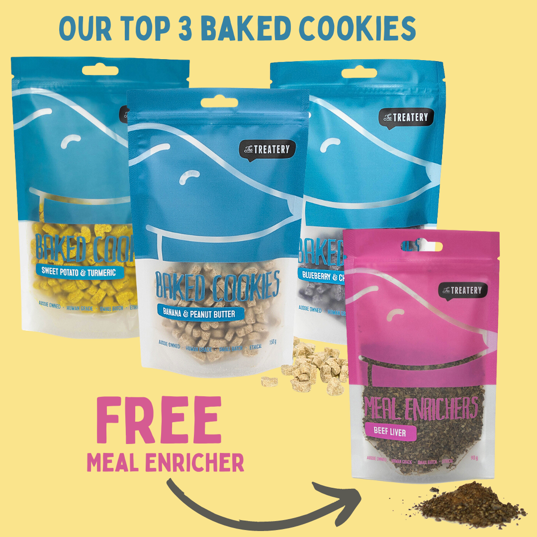 Dog treat bundle baked cookies and free beef liver meal enricher natural treats for dogs