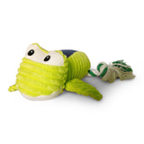 Frog Rope Legs Plush Squeaky Dog Toy