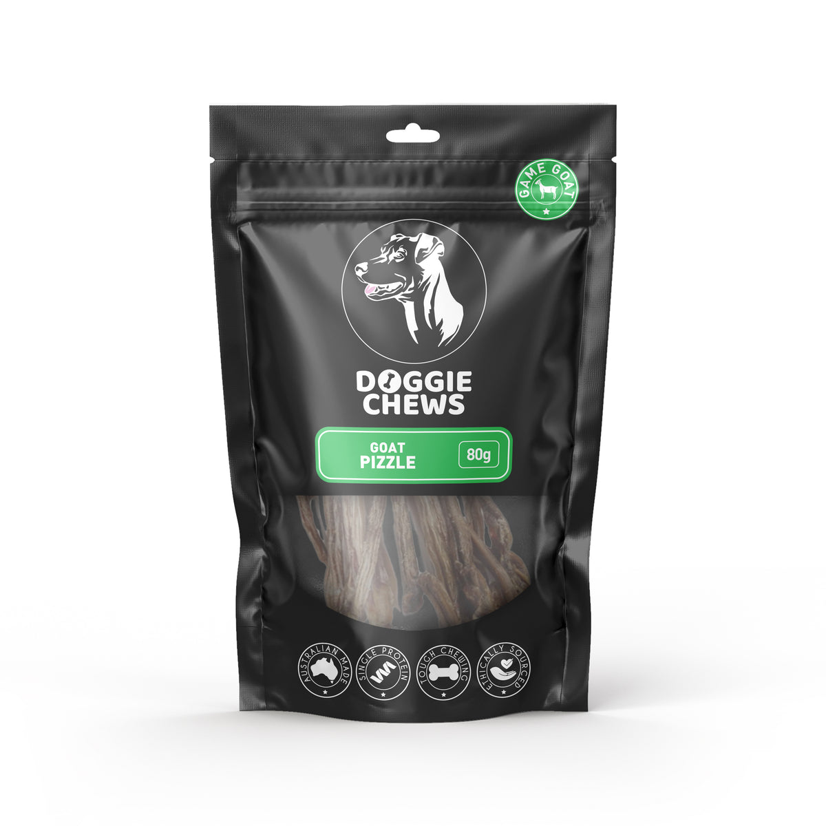 Goat Pizzle Single Protein Dog Treat