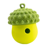 Green Acorn Wobbler Enrichment Toy for dogs, fun interactive treat puzzle.