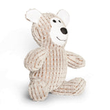 Grey Corduroy Bear Plush Dog Toy