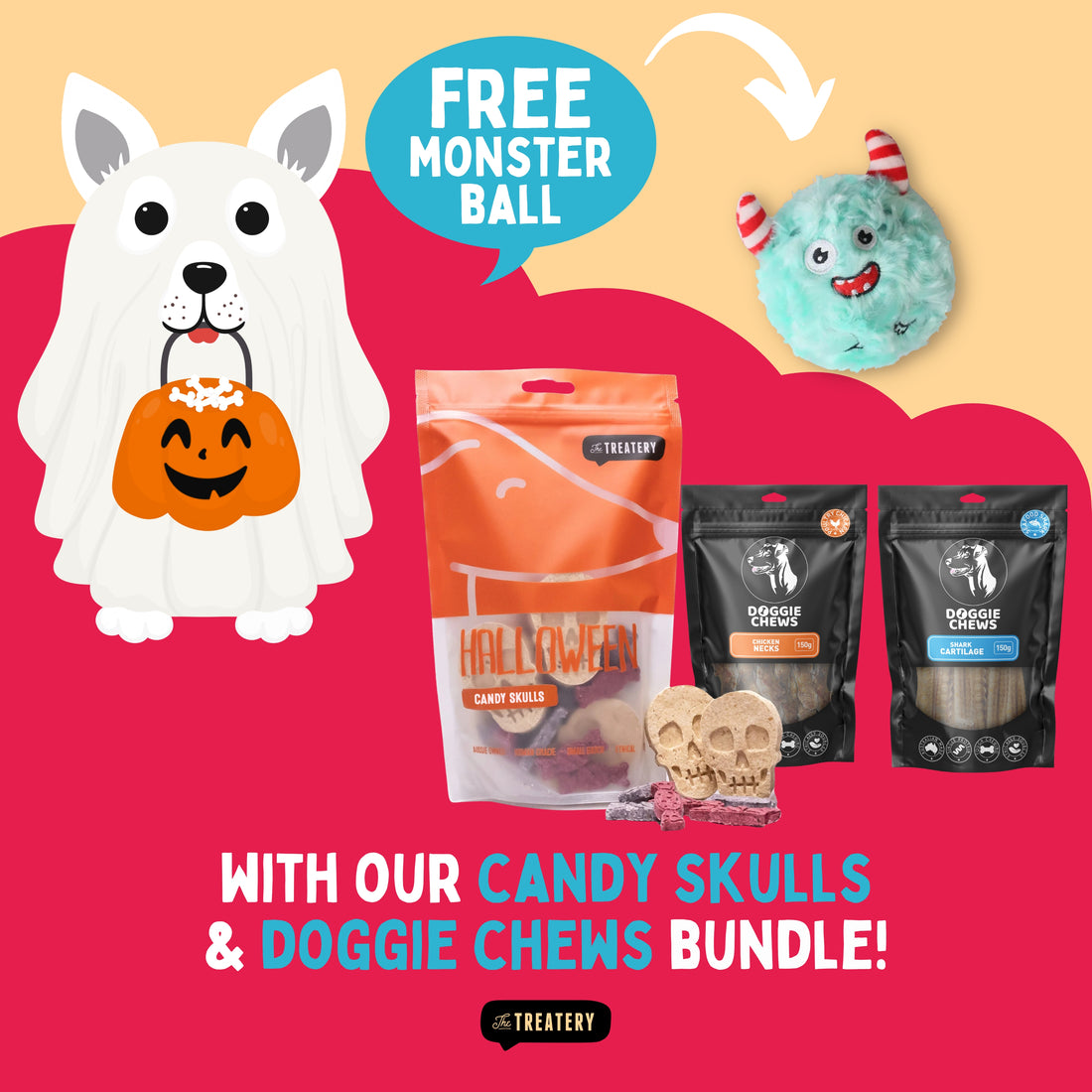 Halloween Cookies + Free Monster Squeaky Ball (Save $15)